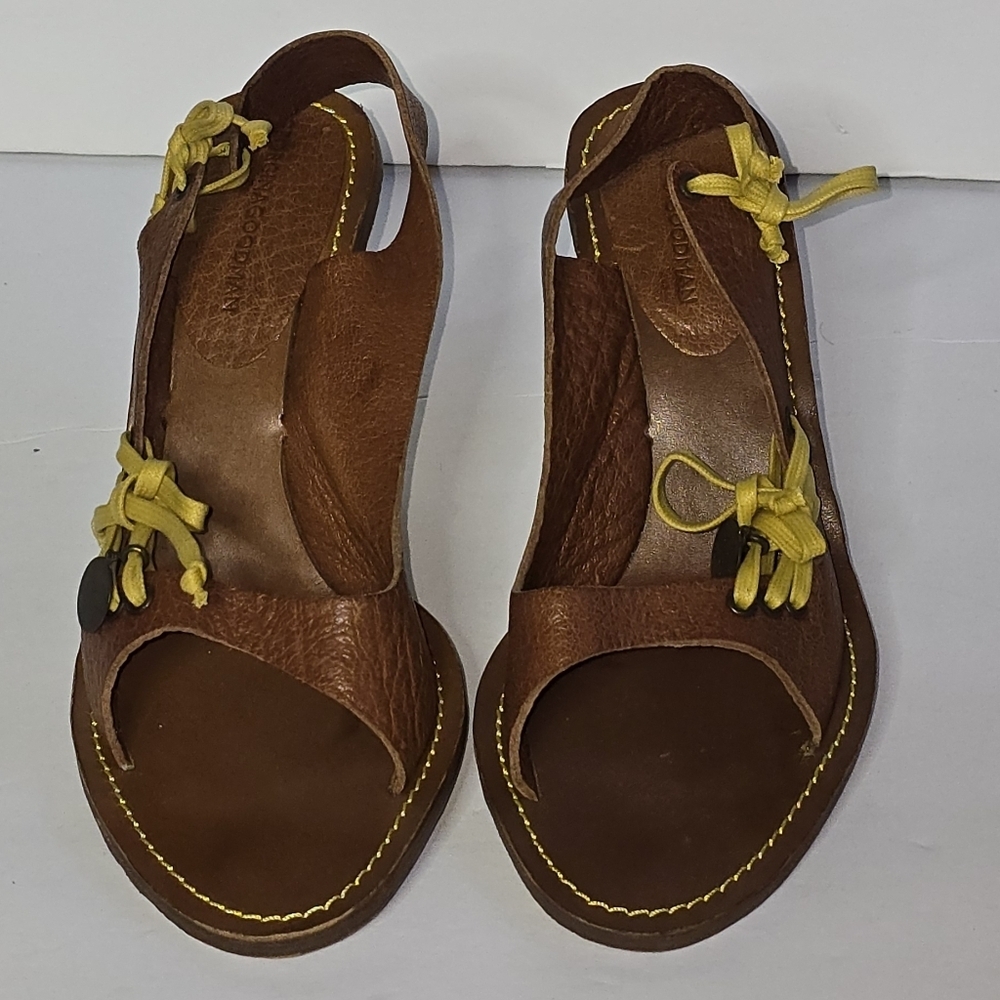 Georgina Goodman Italian Leather Heels w/ties Italian Size 38 US 7.5